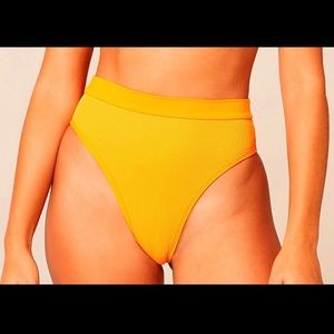 (NWT) L Space Ribbed Frenchi Bikini Bottom - Mango